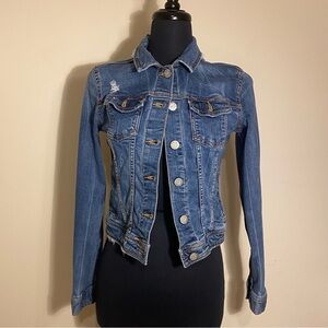Aeropostale Distressed Blue Jean Jacket